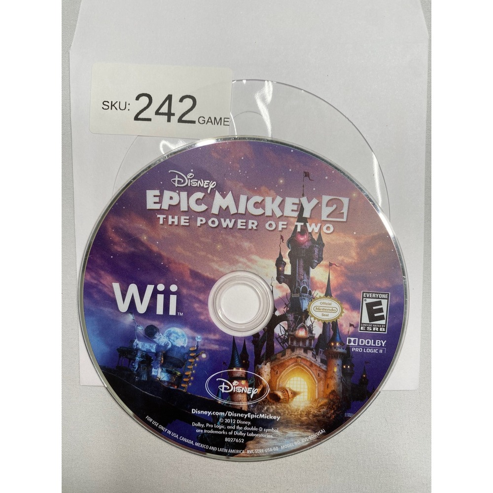 Disney Epic Mickey 2 The Power of Two Nintendo Wii